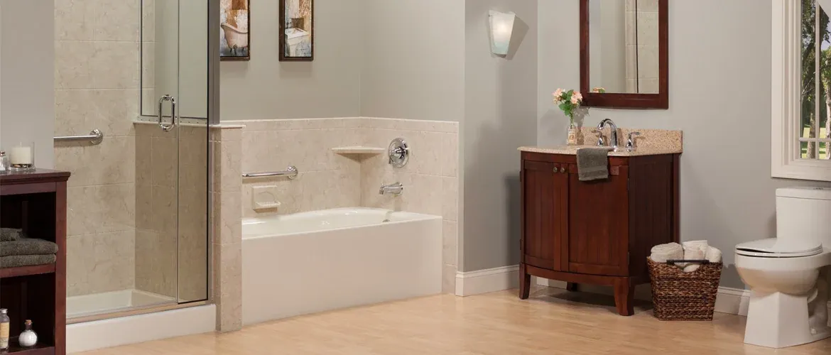 Completed tub and shower remodel